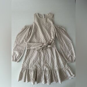 Michael Kors Polka Dot Beige and Gold Dress